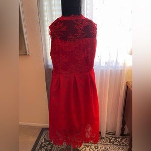Man Xi Shang lace party dress. Size XL. Red.